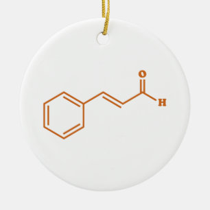 kaneelkaneelaldehyde Moleculaire chemische formule Keramisch Ornament
