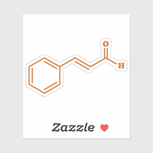kaneelkaneelaldehyde Moleculaire chemische formule Sticker (Vel)