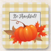 Kaneelrood Pompoen Geel Buffalo Gestreepte Onderze Bier Onderzetter (Voorkant)