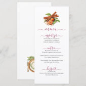 Kaneelstokjes & Oranje plakjes Viering Menu (Voorkant / Achterkant)