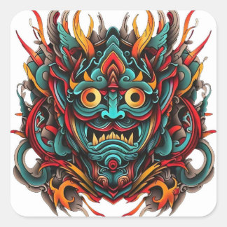 Kanera-tattoo Vierkante Sticker