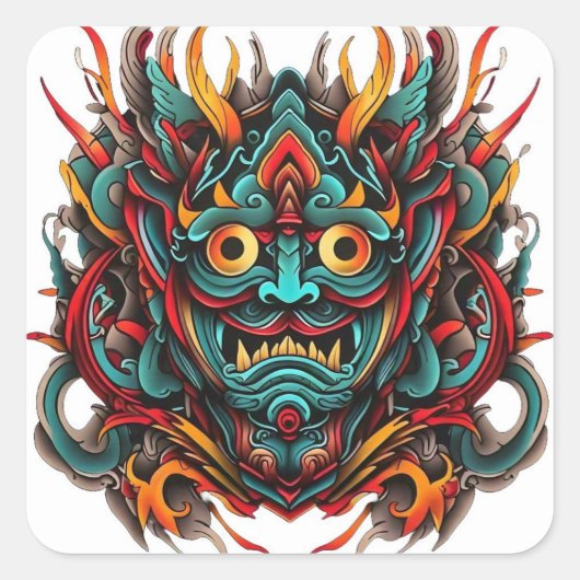 Kanera-tattoo Vierkante Sticker (Voorkant)