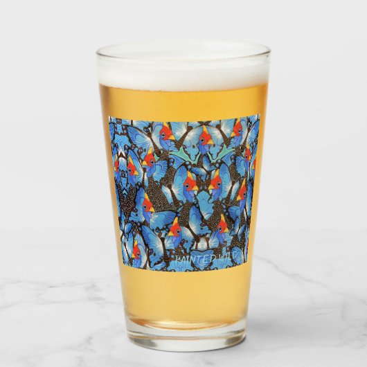 Kanga Blue Beer Glass Glas (Voorkant gevuld)