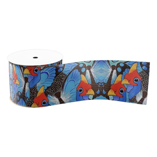 Kanga Blue Wrapping Paper Grosgrain Lint (Spoel)