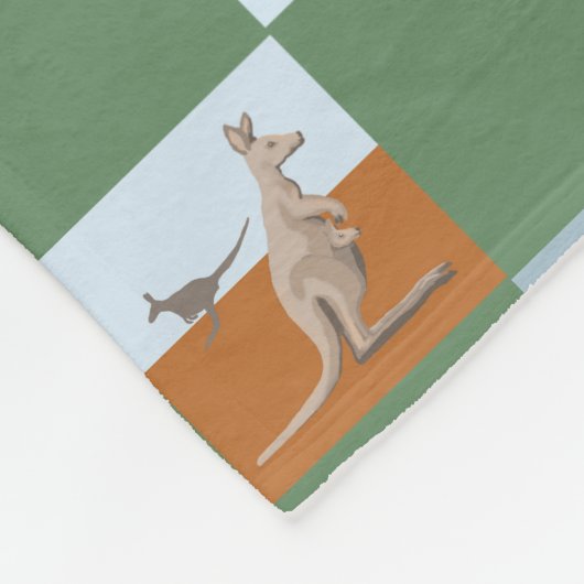 Kanga Koala Platypus en vrienden Aussie Fleece Deken (Hoek)