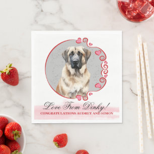 Kangal bruiloft servetten met honden Foto