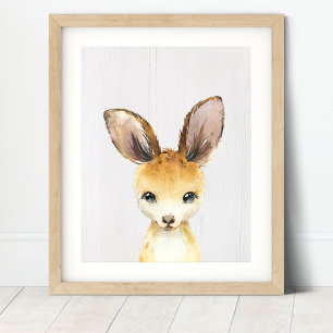 Kangaroekunstprint voor de kinderkamer poster