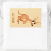 Kangaroo aangepaste tekststickers rechthoekige sticker (Tas)