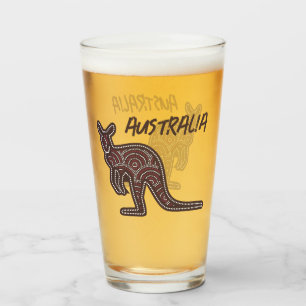 Kangaroo Aboriginal Mosaic Glas