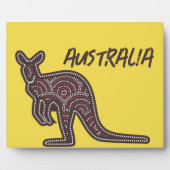 Kangaroo Aboriginal Mosaic Tabletop Fotoplaat (Voorkant)