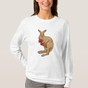 Kangaroo als Boxer met Boxing-handschoenen T-shirt