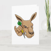 Kangaroo als Dart-speler met Dart Kaart (Voorkant)