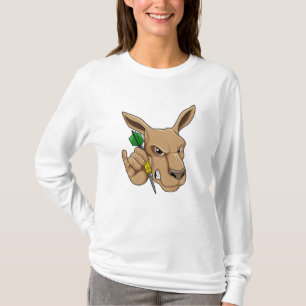 Kangaroo als Dart-speler met Dart T-shirt