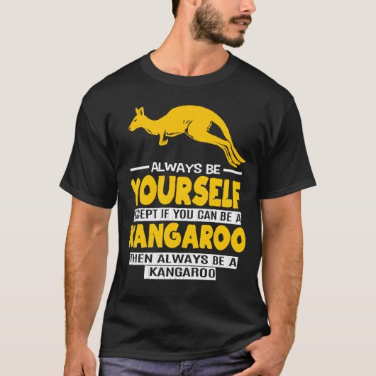 Kangaroo Altijd jezelf Pouch Joey Aussie T-shirt (Voorkant)