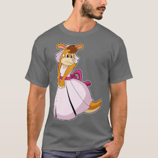 Kangaroo as Bride with Wedding dress T-shirt