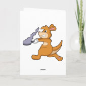 Kangaroo as Cook with Pan Kaart (Achterkant)