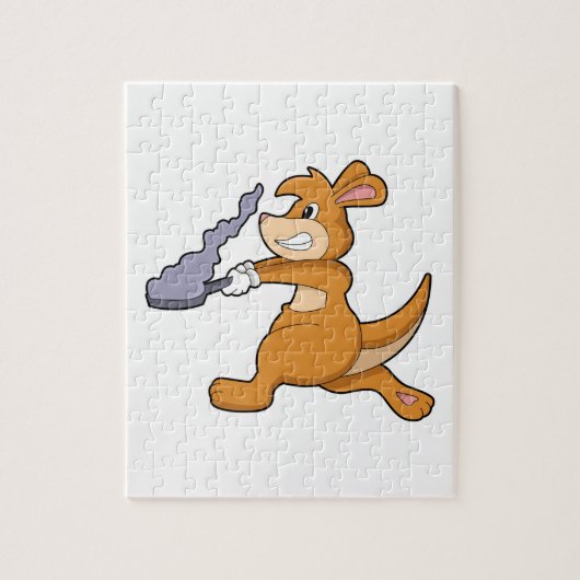 Kangaroo as Cook with Pan Legpuzzel (Verticaal)