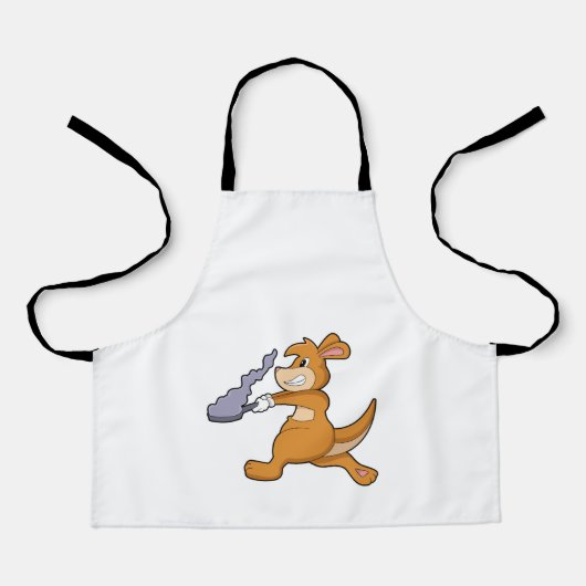 Kangaroo as Cook with Pan Schort (Voorkant)