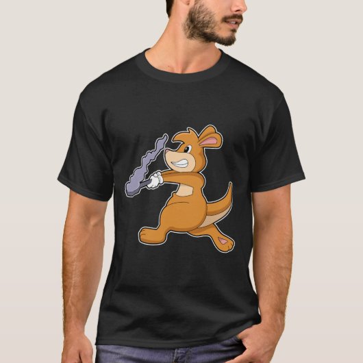 Kangaroo as Cook with Pan T-shirt (Voorkant)