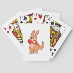 Kangaroo at Boxing with Boxing gloves Pokerkaarten
