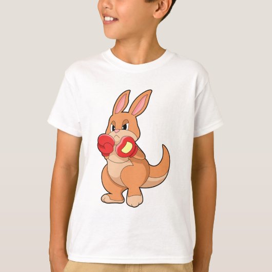 Kangaroo at Boxing with Boxing gloves T-shirt (Voorkant)