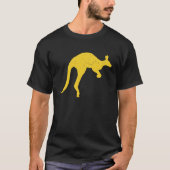 Kangaroo Aussie Australia Roo Yellow Kangaroo T-shirt (Voorkant)