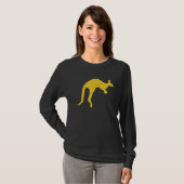 Kangaroo Aussie Australia Roo Yellow Kangaroo T-shirt (Voorkant volledig)