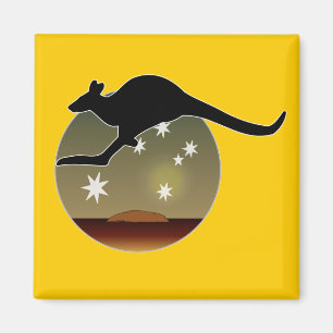 Kangaroo Aussie Icon Magnet Magneet