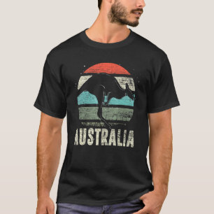 Kangaroo Aussie Zoo Animal Retro Australië T-shirt