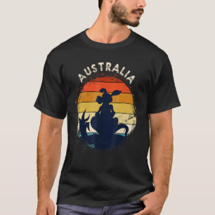 Kangaroo Australia Animal Aussie Retro Australië T-shirt
