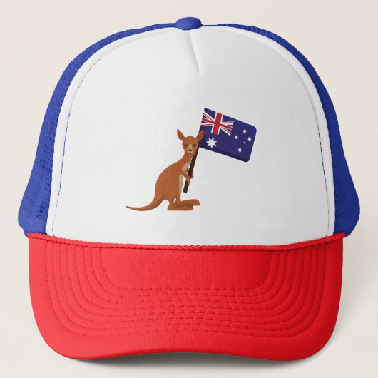 kangaroo australia flag trucker pet (Voorkant)