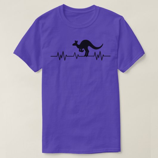 Kangaroo Australia Pulse Heartbeat Australian Fun T-shirt (Design voorkant)