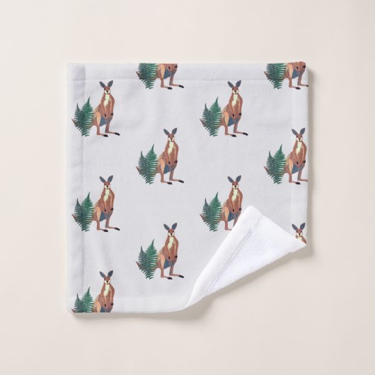 Kangaroo, Australian Animals Art (Gant de toilette)