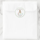Kangaroo Baby shower Dank u wel Ronde Sticker (Tas)