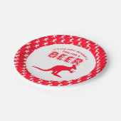 Kangaroo Beer, Australische kerstpartij Papieren Bordje (Gekanteld)