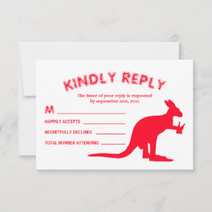 Kangaroo Beer, Australische kerstpartij RSVP Kaartje