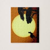 Kangaroo bij zonsondergang legpuzzel (Verticaal)