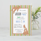 Kangaroo Birthday Party Invitation Child's Invite Kaart (Staand voorkant)