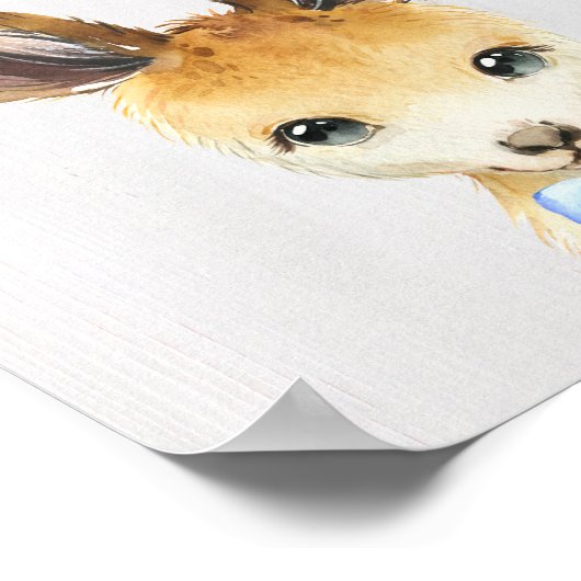 Kangaroo Bowtie Nursery Art Print (Hoek)