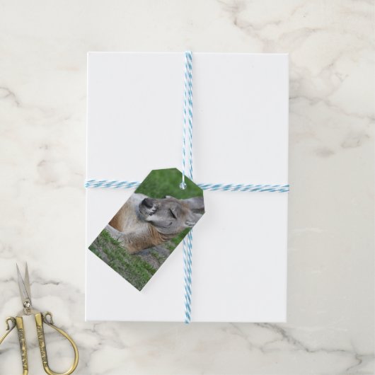Kangaroo Cadeaulabel (Met Touw)