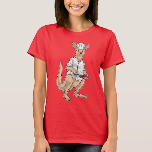 Kangaroo Cook Pan Cooking T-shirt (Voorkant)