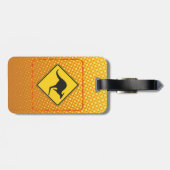 Kangaroo Crossing Bagagelabel (Achterkant horizontaal)