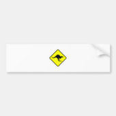KANGAROO CROSSING - down under/oz/australia/aussie Bumpersticker (Voorkant)