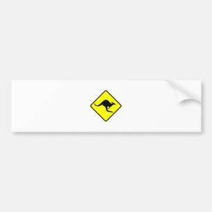 KANGAROO CROSSING - down under/oz/australia/aussie Bumpersticker