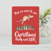 Kangaroo de fête de Noël sur les invitations (Debout devant)