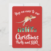 Kangaroo de fête de Noël sur les invitations (Devant)