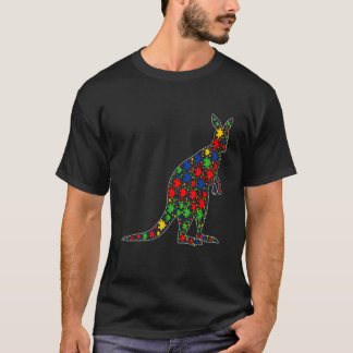Kangaroo Dieren Puzzle Piecessm Awareness T-shirt