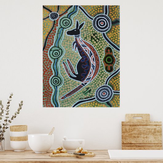Kangaroo Dreaming Poster (Keuken)