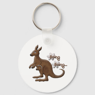 Kangaroo en Baby Kangaroo in Pouch-Sleutelhangers Sleutelhanger