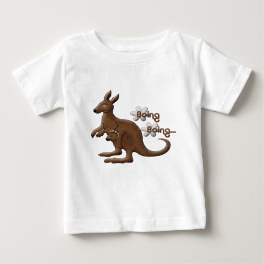 Kangaroo en Baby Kangaroo in Pouch T-Shirts (Voorkant)